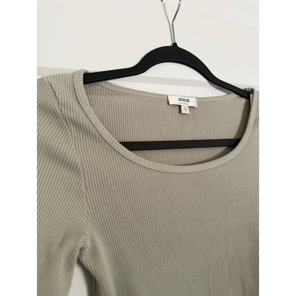 $118 New Agolde Ridley Rib Top - Rice Paper - Small - Picture 8 of 11